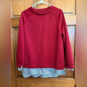 Women’s Two Tone Red Sweater